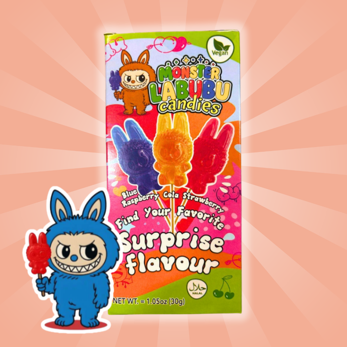 Monster Labubu Candies Surprise Flavour Lollipop – Überraschungs-Lutscher | 30 g