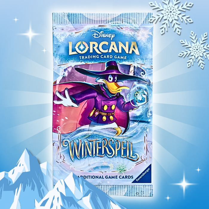 3x Disney Lorcana Winterspell Booster Englisch – 3 Boosterpacks, je 12 Karten inkl. Foil Karte, Sammelkartenspiel