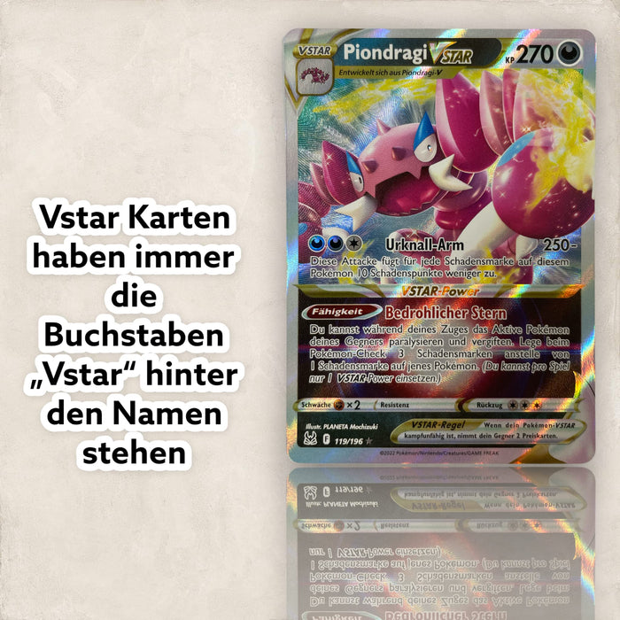 Pokémon Original 3 verschiedene V Karten DEUTSCH bestehend aus V, VMAX, VSTAR oder GX seltene Karten GARANTIERT aus aktuellen Sets