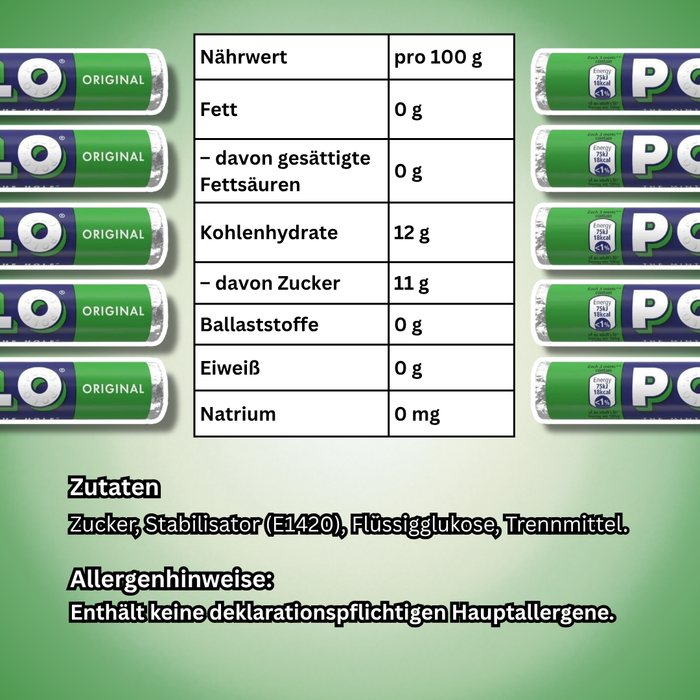 5× POLO The Mint With The Hole Original – Pfefferminzbonbons, 5 × 25 g