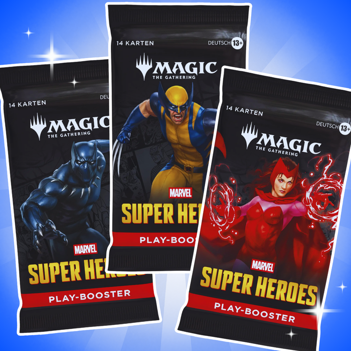 Magic: The Gathering Marvel Super Heroes Bundle Deutsch – Fat Pack mit 9 Play-Boostern