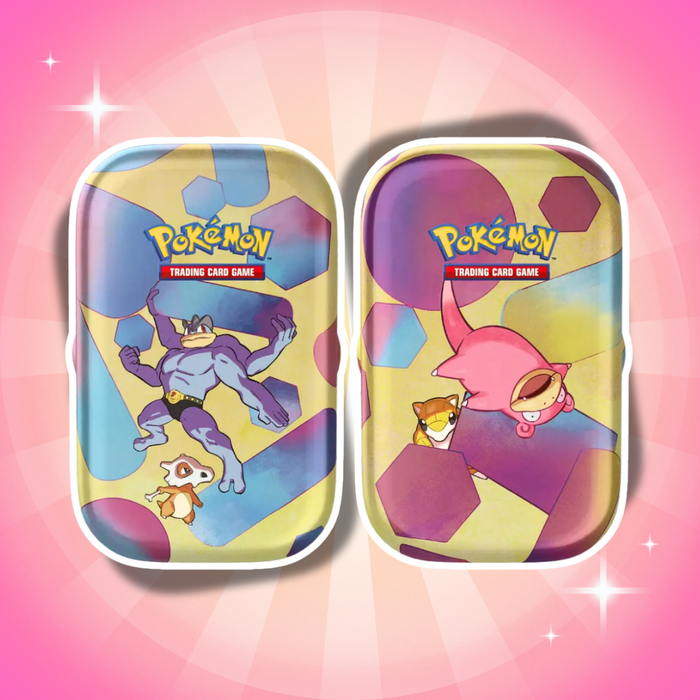 Pokémon Karmesin & Purpur 151 Mini Tin Display Deutsch – 10 Mini Tins mit je 2 Boosterpacks