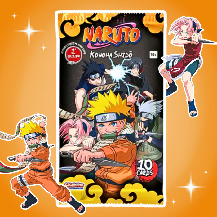 Naruto Mythos TCG Starter Pack 1. Edition – Englisch, 4 Boosterpacks + 3 Promo Karten, Neu & OVP