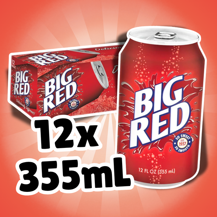 12x Big Red Soda Erfrischungsgetränk, 12x355ml