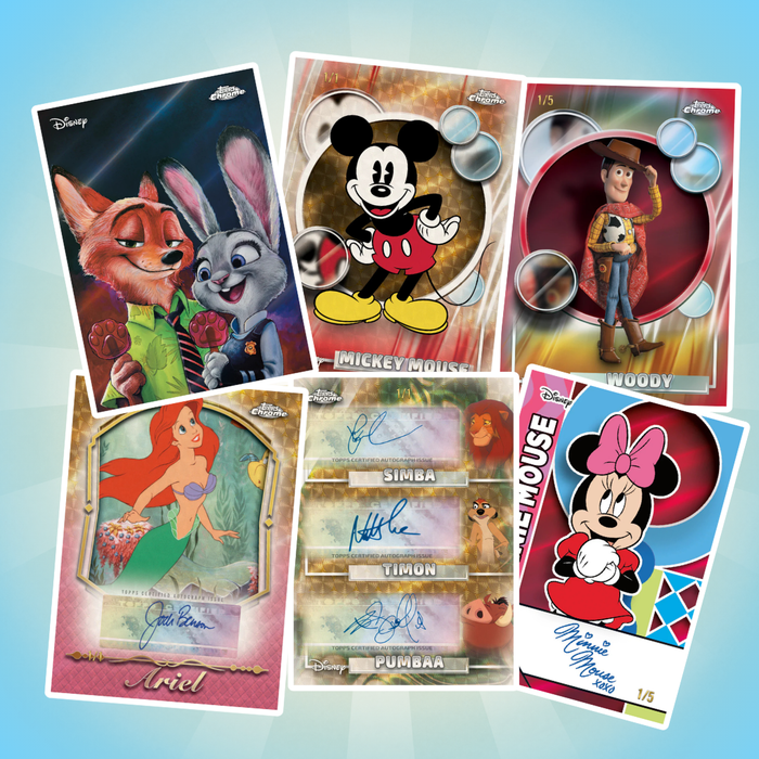 2026 Topps Chrome Disney Value Box Englisch – 32 Karten mit exklusiven Raywave Parallels