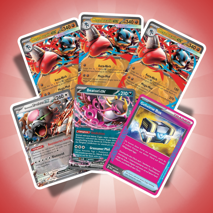 Pokémon TCG Liga-Kampfdeck Mega-Lucario-ex Deutsch – Spielfertiges 60-Karten-Deck
