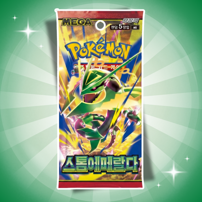 4x Pokémon Storm Emerald M6 Koreanisch – 4 Boosterpacks à 5 Karten
