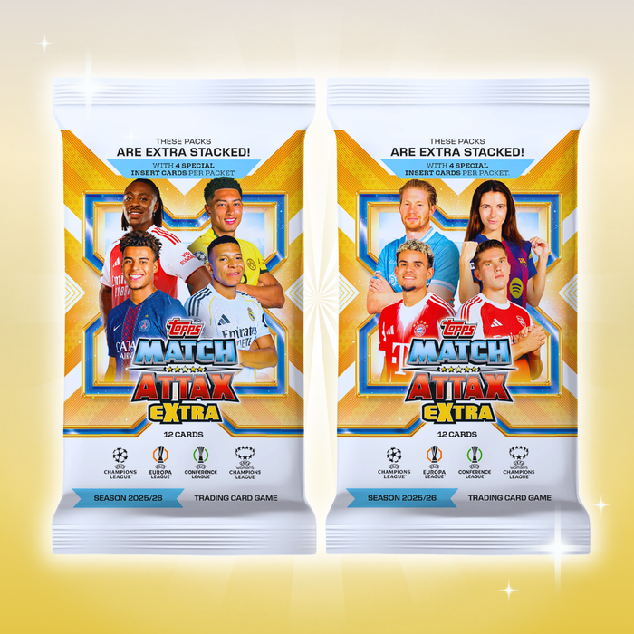 1x UEFA Champions League "MA" Extra Mega Tin 2025/2026 | 48 Karten inkl. Limited Edition | PSYKICKS Sammeldose | Topps