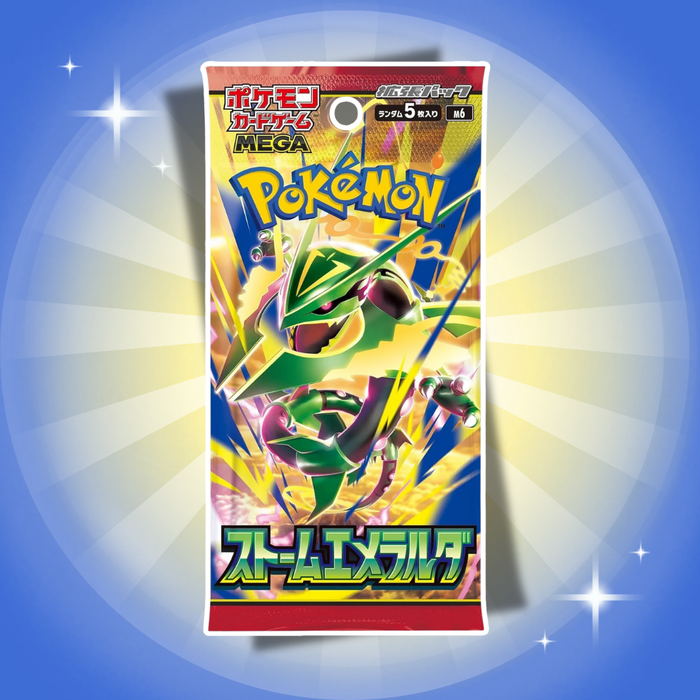 1x Pokémon Storm Emerald Japanisch Booster – 1 Booster mit 5 Karten
