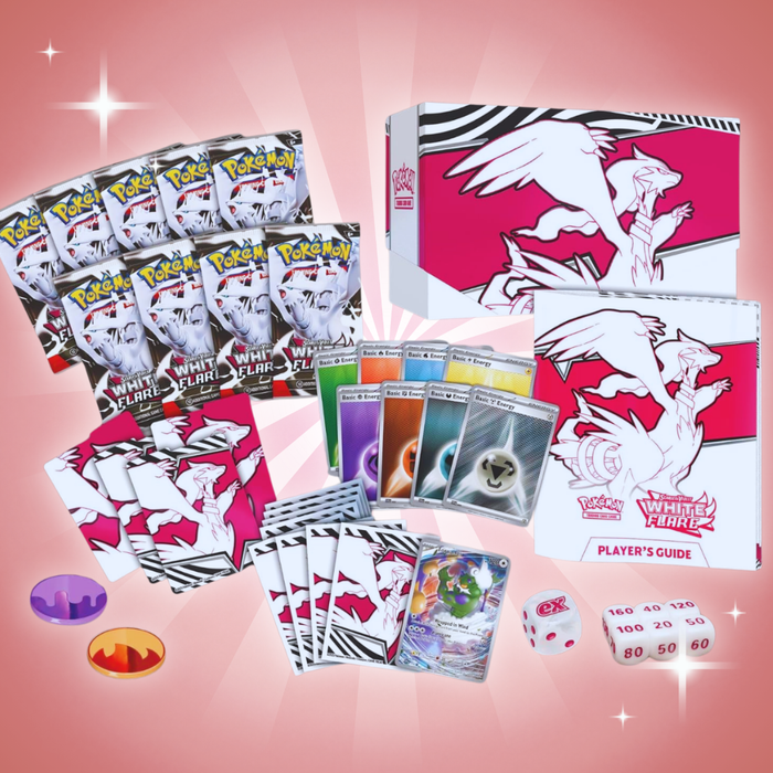 Pokémon Scarlet & Violet – White Flare Elite Trainer Box (ENG) | 9 Booster | Tornadus Promo