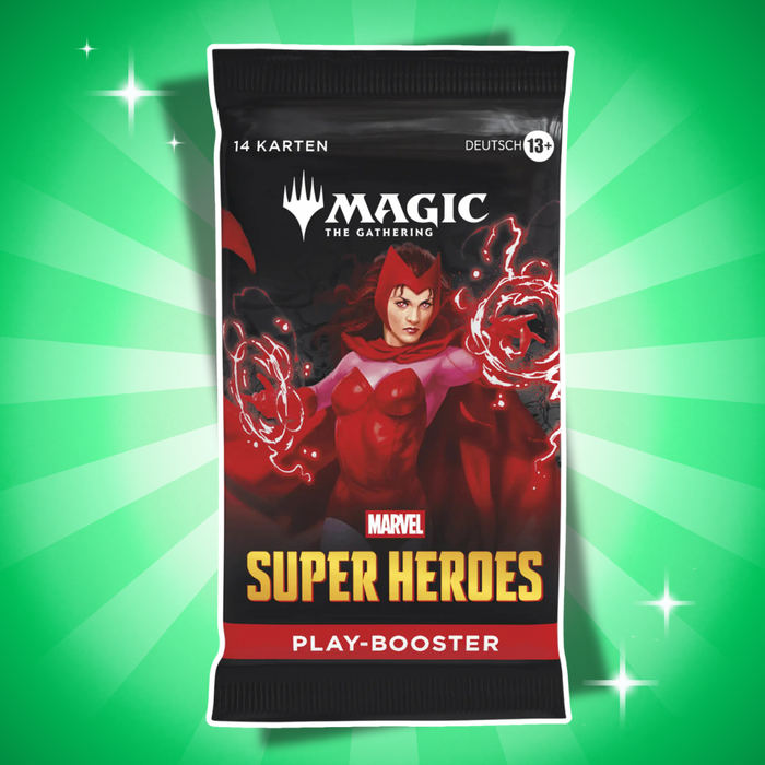 Magic: The Gathering | Marvel Super Heroes Prerelease Pack Deutsch – 6 Play Booster + Foil-Karte