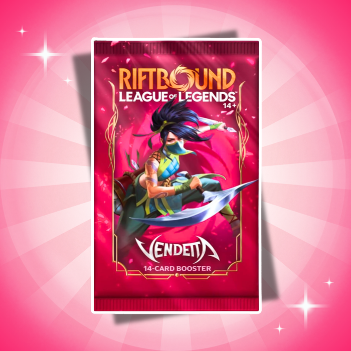 3x Riftbound: League of Legends TCG Vendetta Booster Englisch – 3 Boosterpacks mit je 14 Karten