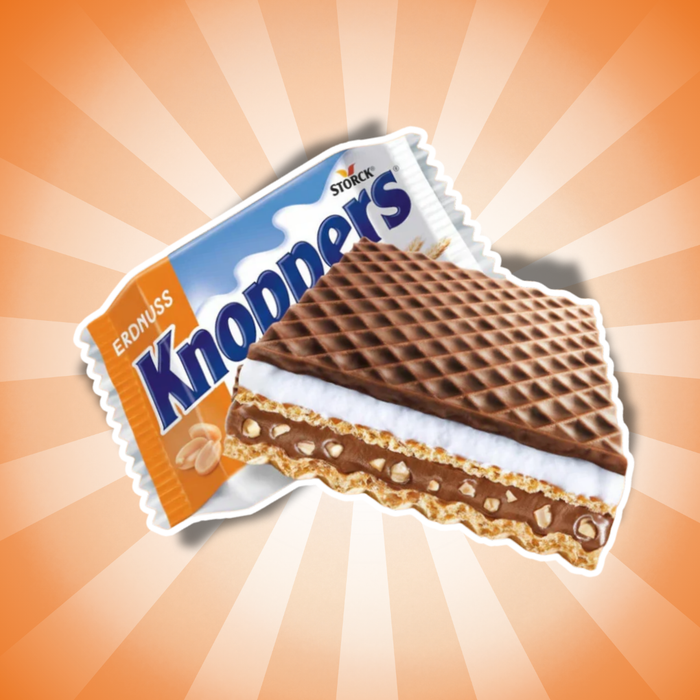 Knoppers Erdnuss 24 x 25 g – Knusprige Waffelschnitten mit Erdnüssen, 600 g