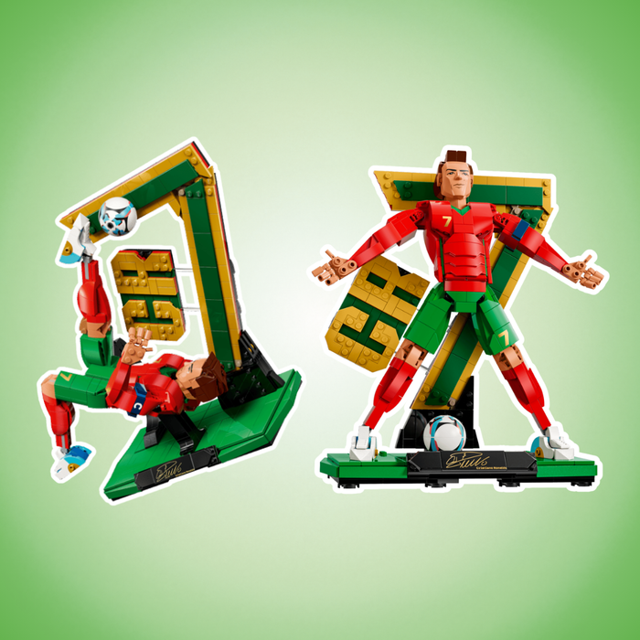 LEGO Editions Cristiano Ronaldo Football Legend #43016 Bau- und Displayset – 854 Teile, SIUUU Pose & Bicycle Kick Figur