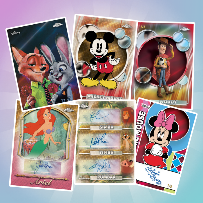2026 Topps Chrome Disney Hobby Box Englisch – 72 Karten