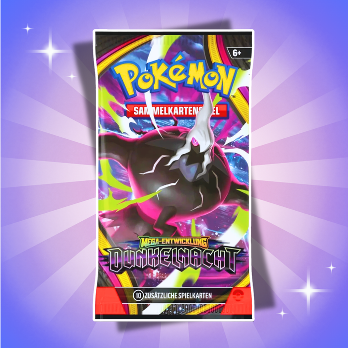 Pokémon Mega-Entwicklung: Dunkelnacht Booster Bundle Deutsch – 6 Booster Packs mit je 10 Karten