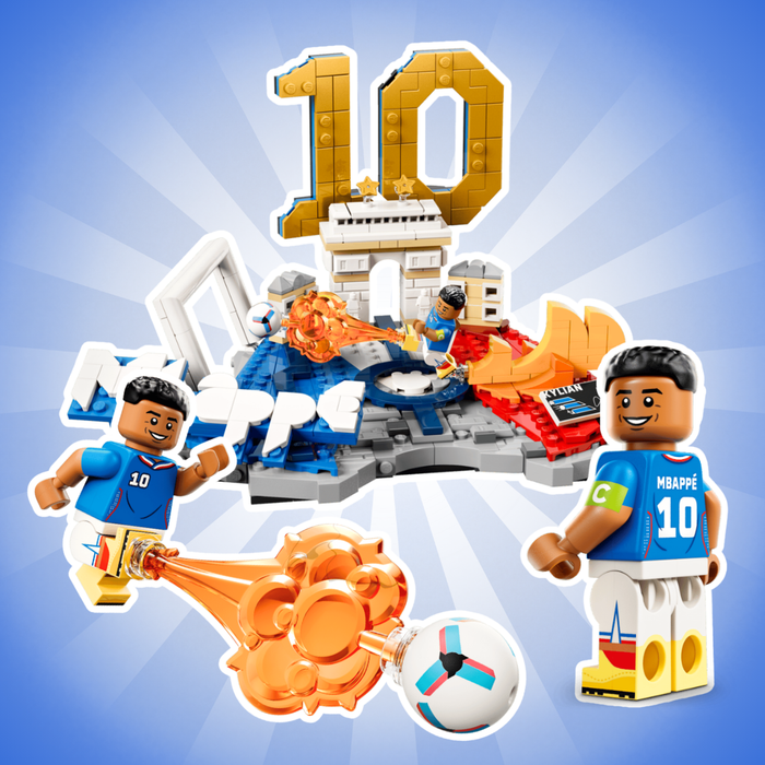 LEGO Editions Kylian Mbappé – Fußball-Highlights #43013 – 490 Teile mit Minifigur und Sammlerplakette