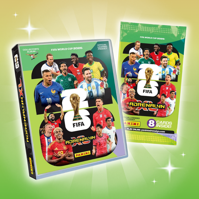 FIFA World Cup 2026 Adrenalyn XL Starter Set | Sammelordner + 4 Booster + Limited & Golden Baller Card
