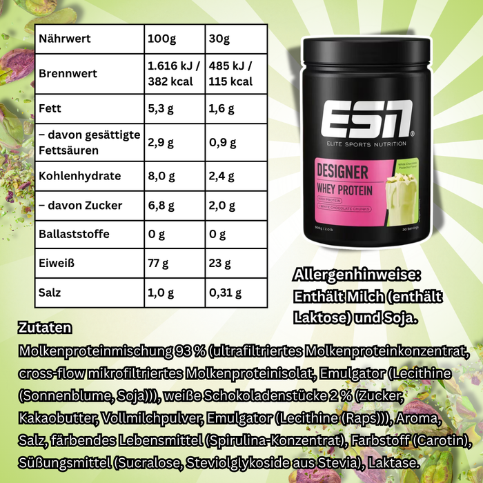 ESN Designer Whey Protein Pulver 908 g – Verschiedene Geschmacksrichtungen zur Auswahl