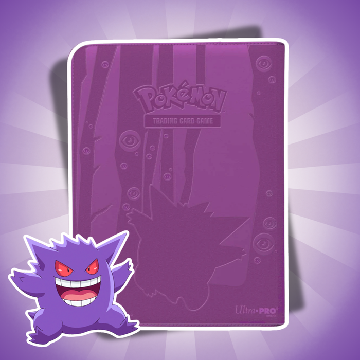 Pokémon Elite Gengar 9-Pocket Zippered PRO-Binder – Premium Kartenordner für 360 Karten mit Reißverschluss