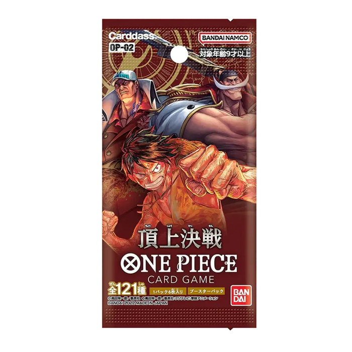 One Piece Card Game – OP-02 Paramount War – 1x Booster (Koreanisch oder Chinesisch) – 6 Karten – Neu & OVP