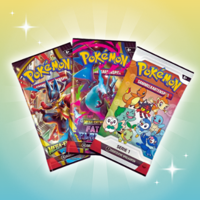 Pokémon Erste Partner Illustrations-Kollektion – Series 1 | Deutsch | 3 Booster + Promo Karten