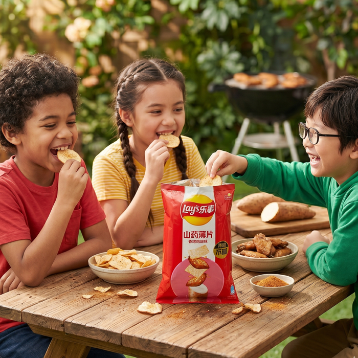 Lay's Yam Crisps mit Geröstetem Hähnchenflügel-Geschmack 80g
