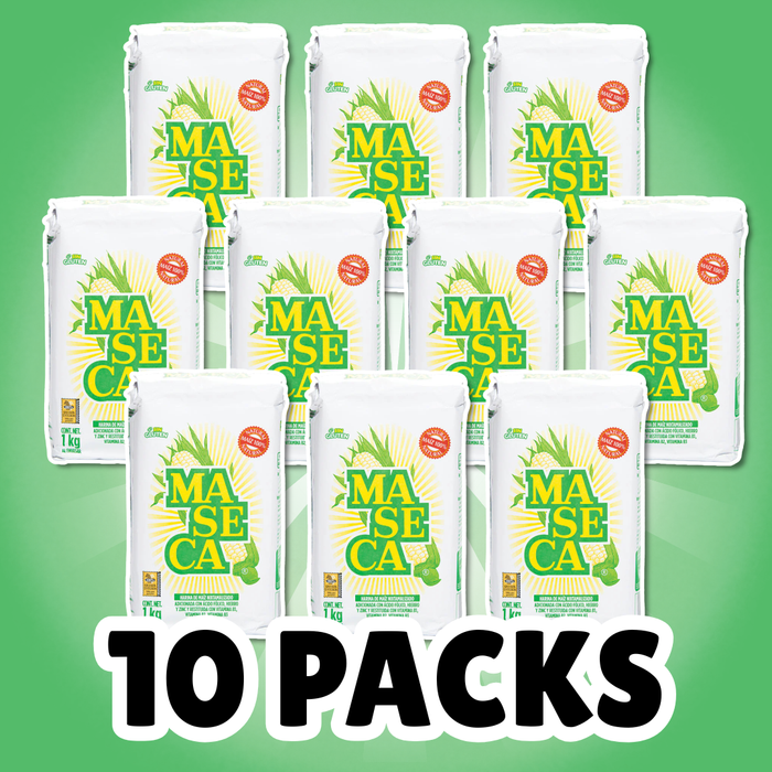 10x MASECA Nixtamalisiertes Maismehl aus Gelbem Mais 1 kg – Ideal für Tortillas, Arepas & Mexikanische Spezialitäten | 10 × 1 kg