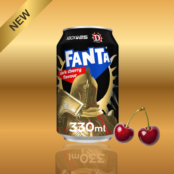 Fanta Dark Cherry (330ml) XBOX Limited Edition – Das offizielle Gaming-Erfrischungsgetränk mit exklusiver Call of Duty On-Pack-Promotion!