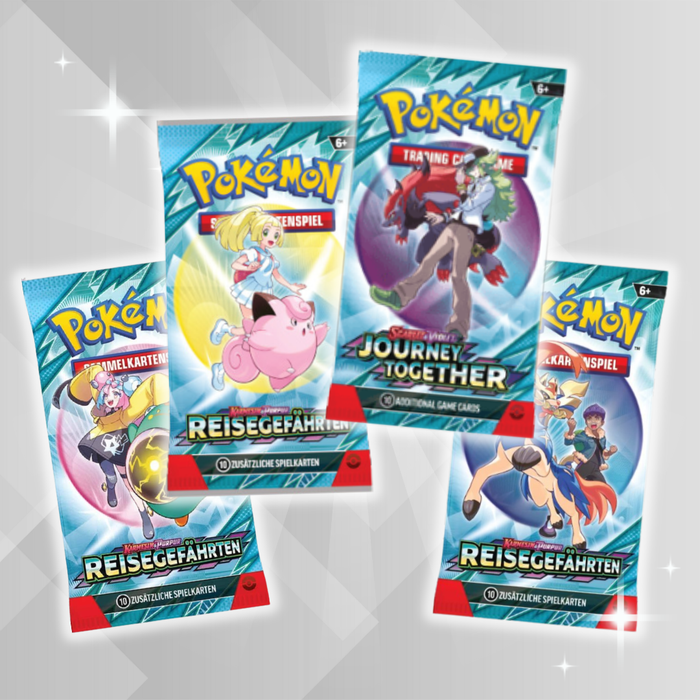 4x Pokémon Karmesin & Purpur – Reisegefährten Booster Pack | Deutsch | 4x Original TCG Booster