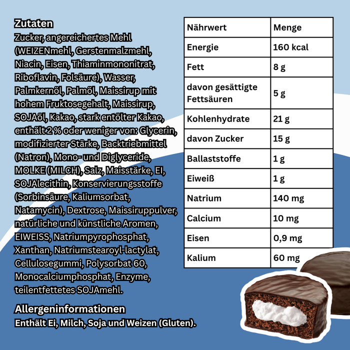 Hostess Ding Dongs Chocolate Cake 360 g – Schokoladenkuchen mit Cremefüllung, 10 einzeln verpackte Kuchen