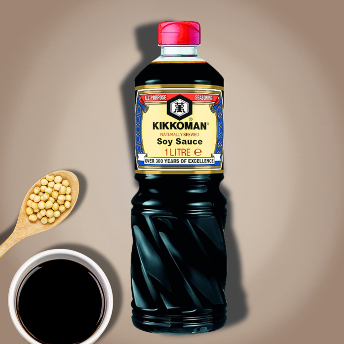 Kikkoman Natürlich Gebraute Sojasauce – Klassische Japanische Sojasauce, 1 Liter