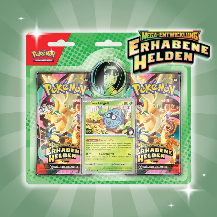 Pokémon ME02.5 – Erhabene Helden Kollektion (Grün) | 2 Boosterpacks | Deutsch | Mega-Entwicklung