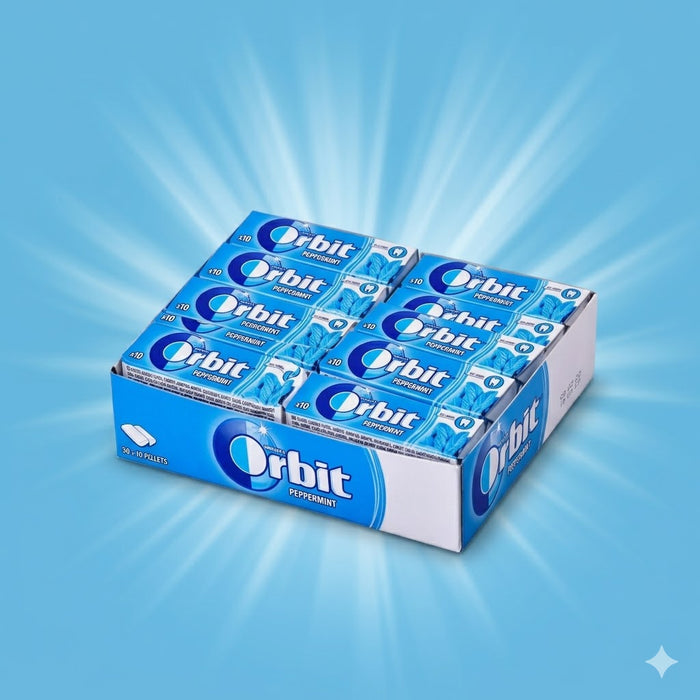 **Wrigley’s Orbit Pfefferminze Kaugummi 30x14g – Frischer Minzgeschmack – MHD 21.04.2025