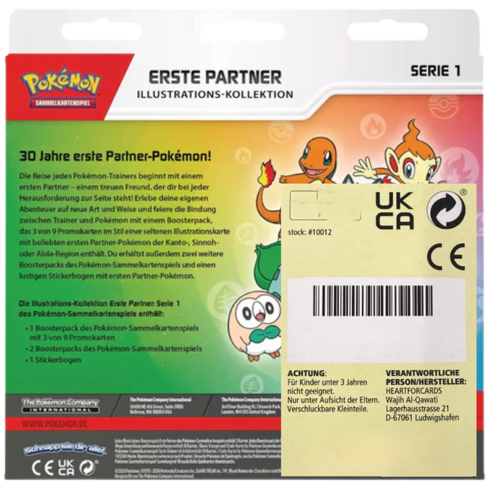 Pokémon Erste Partner Illustrations-Kollektion – Series 1 | Deutsch | 3 Booster + Promo Karten