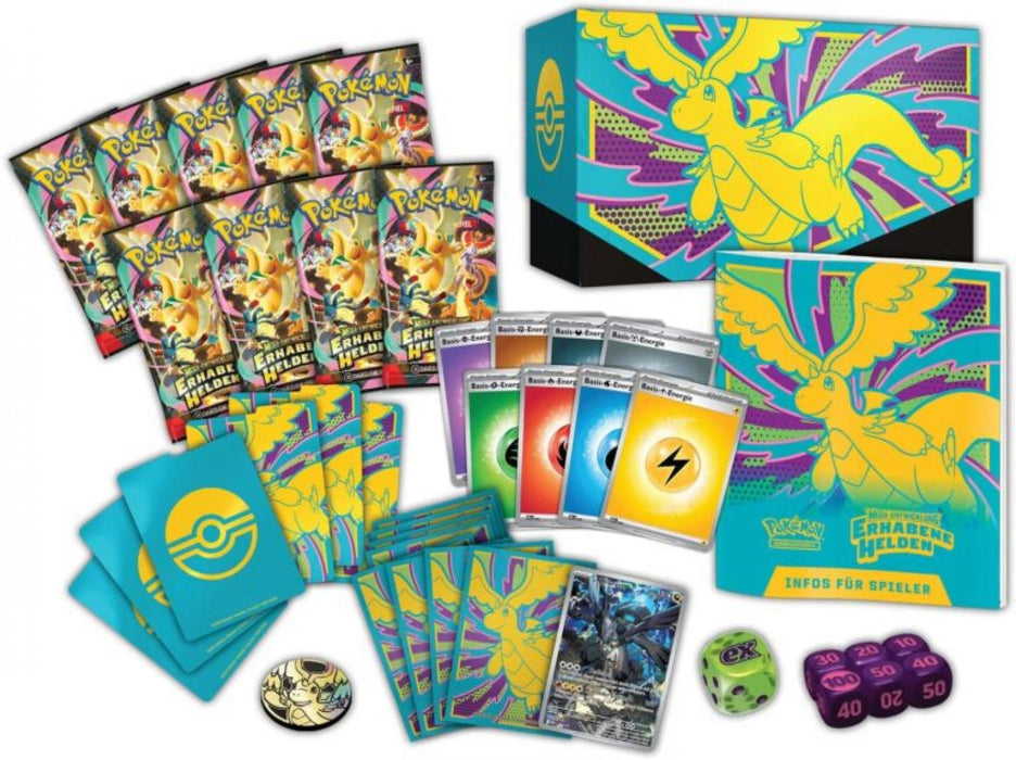 Pokémon TCG – ME02.5 Top-Trainer-Box – Mega-Entwicklung: Erhabene Helden – Deutsch – 9 Booster – Neu & OVP