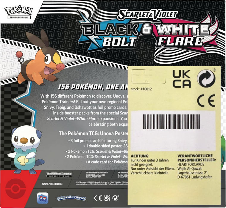 Pokémon Unova Black & White Poster Collection | Englisch | 4 Booster + 3 Promos + Poster