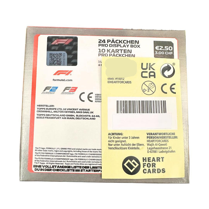 Topps Turbo Attax Formel 1® 2025 – Trading Card Display mit 24 Boostern | Diamond Jubiläumsedition + Heartglobal® Versandschutz