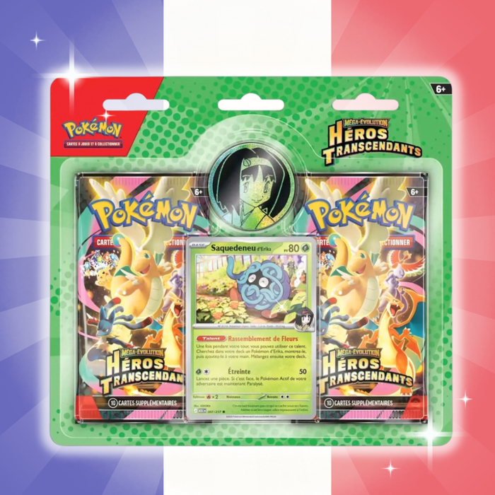 Pokémon Héros Transcendance – Blister 2 Boosters (Aléatoire) | Version Française | Ascended Heroes ME2.5