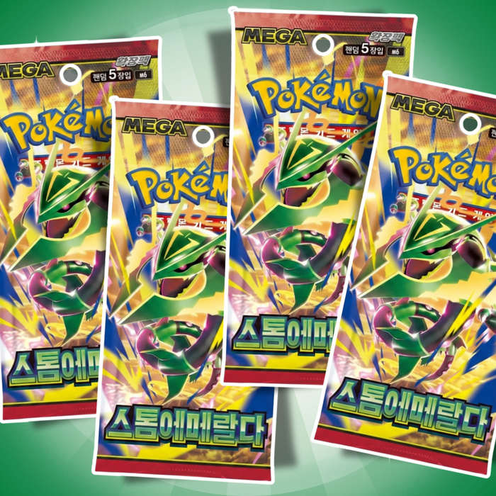 4x Pokémon Storm Emerald M6 Koreanisch – 4 Boosterpacks à 5 Karten