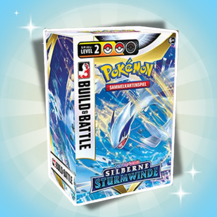 Pokémon Silberne Sturmwinde Build & Battle Box Deutsch – 4 Booster + 40-Karten-Deck + Promo