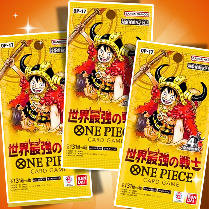 3x One Piece OP17 The World’s Strongest Warriors Booster Japanisch – 3 Boosterpacks