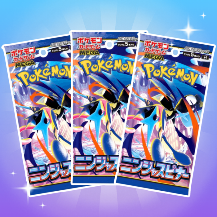 3x Pokémon Ninja Spinner – Japanese Booster Pack | JPN | je 5 Karten