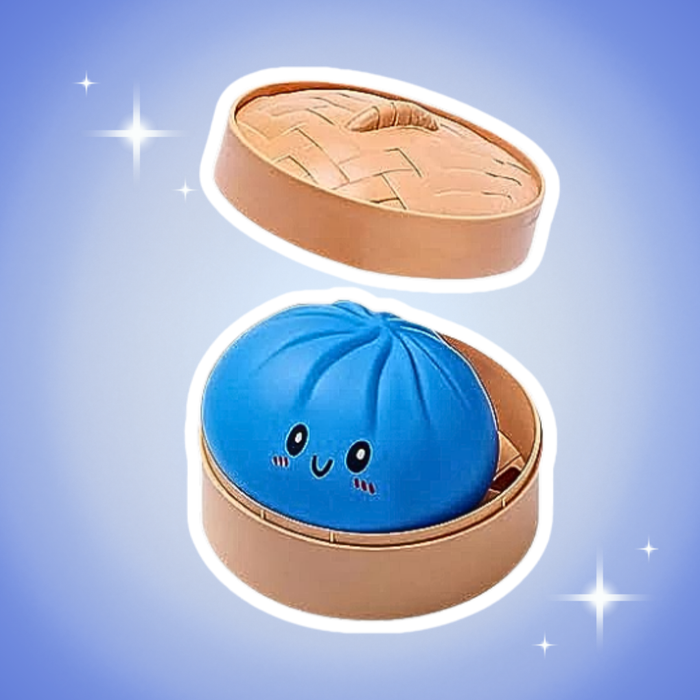 Squishy Squeeze Dumplings Buns mit Box – Anti-Stress Spielzeug 10 cm, Ultra-Weich, Mystery Überraschung für Kinder & Erwachsene