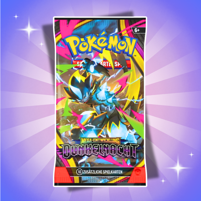 Pokémon Mega-Entwicklung: Dunkelnacht Booster Bundle Deutsch – 6 Booster Packs mit je 10 Karten