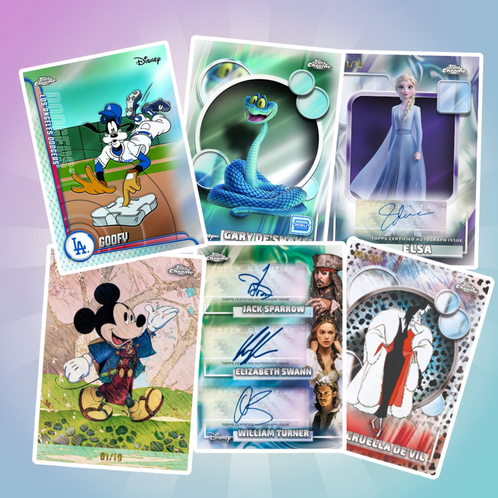 2026 Topps Chrome Disney Hobby Box Englisch – 72 Karten
