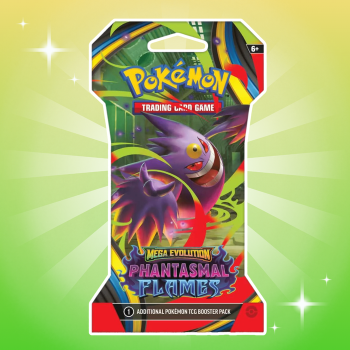 1x Pokémon Phantasmal Flames Sleeved Booster Englisch – 10 Zufällige Karten pro Pack