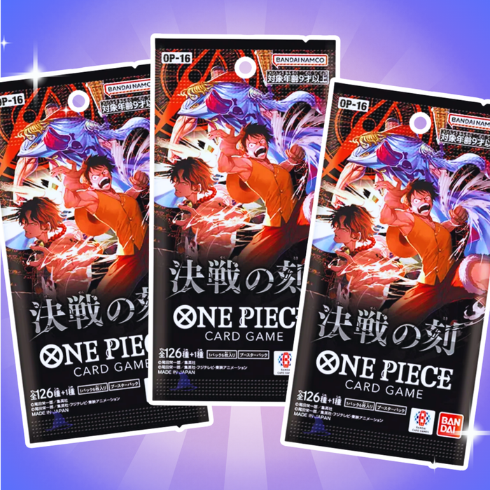 3x One Piece Card Game OP-16 The Time of the Battle Booster Pack Japanisch