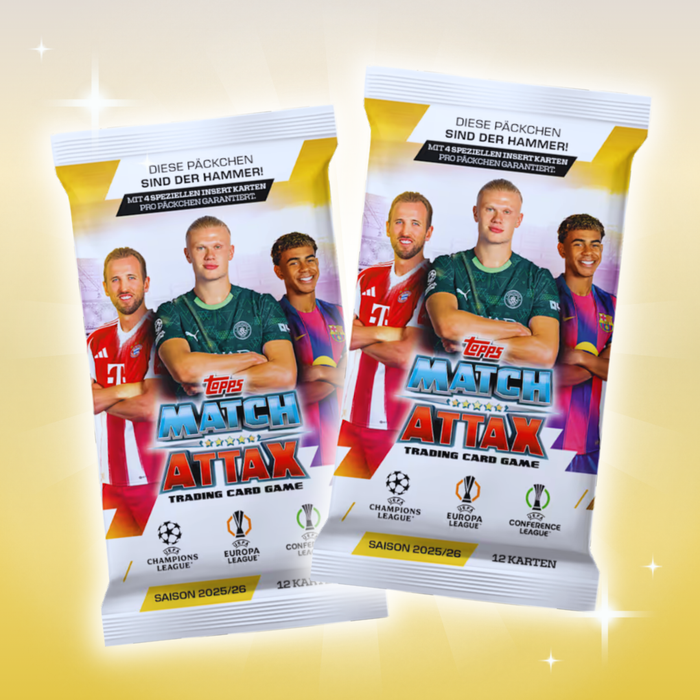 2x UEFA Champions League "MA" Extra Booster 2025/2026 | Topps Sammelkarten