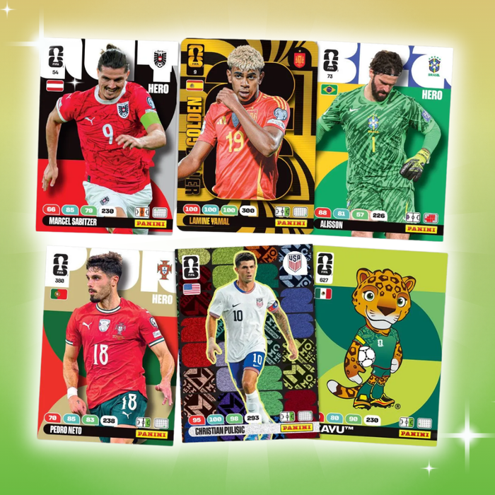 FIFA World Cup 2026 Adrenalyn XL Starter Set | Sammelordner + 4 Booster + Limited & Golden Baller Card